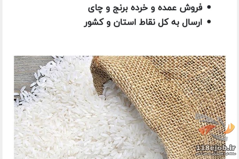 بازرگانی تولید و فروش برنج فرخوشه در صومعه سرا
