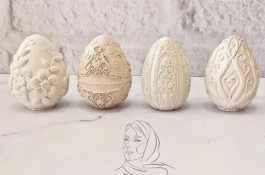 هنرهای تزئینی مهشید آقاجانی در رشت